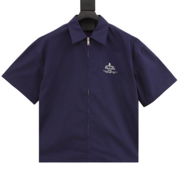 Prada Slogan Woven Polo Shirts