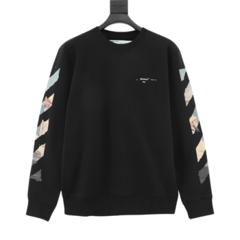 Off White Monet Oil Painting Arrow Sweater