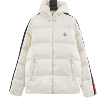 Moncler Color Striped Short Down Jacket