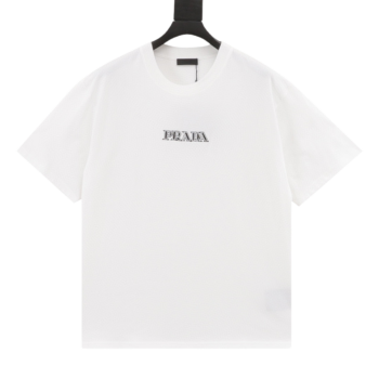 Prada Logo Embroidered T-Shirts