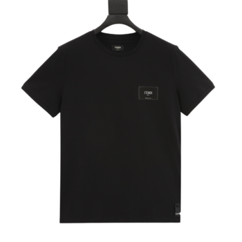 Fendi Logo Embroidered Label T-Shirt