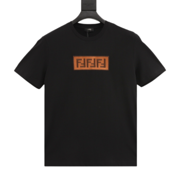 Fendi Suede Patch Short Sleeve T-Shirt