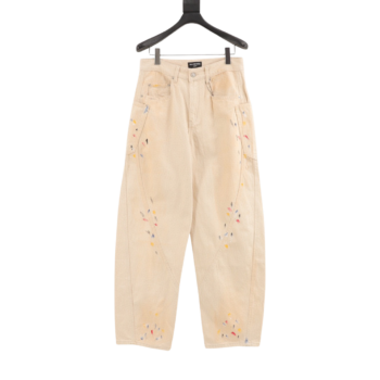 Balenciaga Hand-painted Ink Trousers