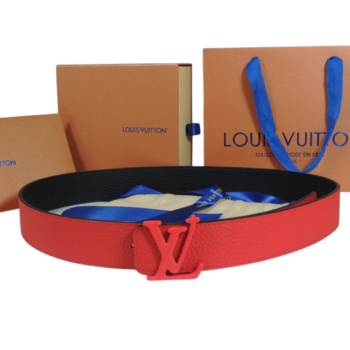 LV Red Belt with Red Buckle